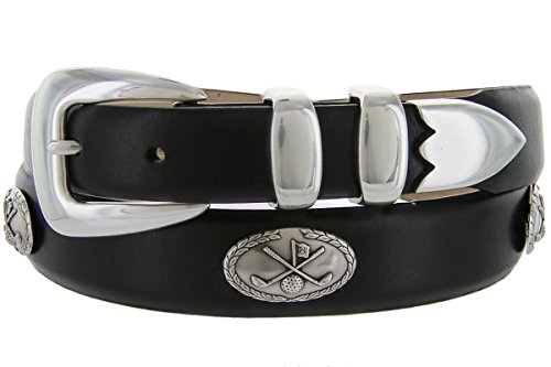 S5525_Golf of Palisades Genuine Full-Grain Cowhide Leather Designer Dress Belt, 1-1/8