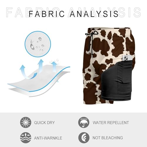 Supdreamc Mens Swim Trunks with Compression Liner Beach Board Shorts Men 2 in 1 Quick Dry Bathing Suit with Pockets4