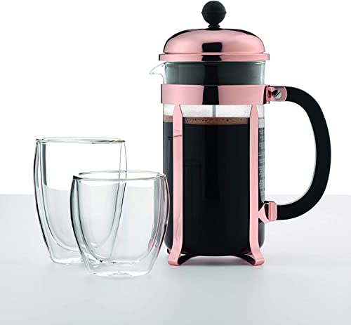 Image of French Press Coffee Maker with 4 Part Superior Filtration Coffee Maker Machine,Moka Express 3 Cup Espresso Maker /Percolator /Stovetop /filter Coffee Maker for an Italian Mocha-600 Ml
