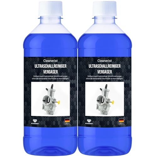 Cleanerist | 2L Ultraschallreiniger Werkstatt, Vergaser, Autoteile - Konzentrat für Ultraschallgeräte zur Kfz-Reinigung von Motoren, Bremsanlagen, Wellen, Pumpen, Düsen – gegen Schmutz, Öl & Fett