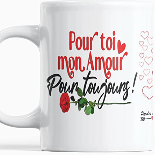 Paroles d'amour Regalo de amor pareja para ti mi amor para siempre, taza de amor especial San Valentín Te amo Cover