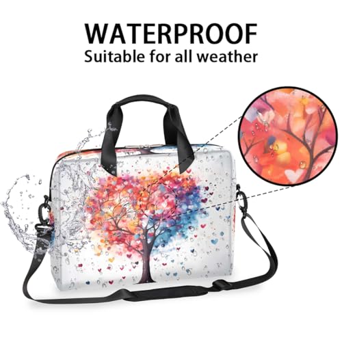 Bolso para portátil de 16 pulgadas Watercolor Love Heart Tree miniatura 2