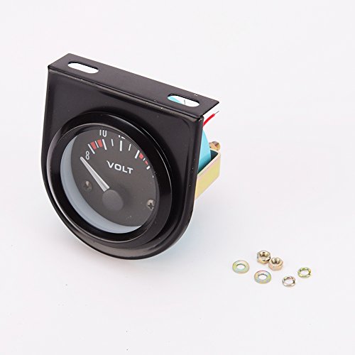 Universal Pointer12V 2" 52Mm Volt Voltage Meter Gauge Voltmeter Car Auto Measure Range 8-16V Led Light Dial Black #TOP3