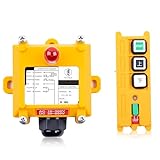 Yatilo F21-2S Industrial Wireless Crane Remote Control Kit for Overhead Crane, Hoist and Winch, 2 Channels, Universal Wide Voltage 16V-440V AC/DC, IP65 Waterproof (1 Transmitter & 1 Receiver)