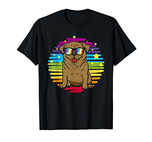 LGBT Gay Pride Month 2019 Gay Pride Flag Pug Camiseta