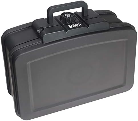 HMF 250452 ognioodporne wodoszczelne pudełko na dokumenty, DIN A4, 44,5 x 16,5 x 33 cm, czarne
