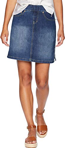 Jag Jeans Women's Petite On The Go Skort, Blue Dive, 0P