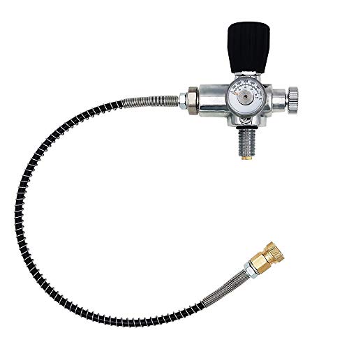 VaVoger Paintball PCP Airgun Air Rifle HPA Tank Charging Valve Filling Station Refill Adapter with 6000psi Gauge 5/8-18UNF