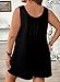 Eytino Women's Plus Size Rompers Sleeveless Summer Pocketed Short Jumpsuits Casual Loose 2025 Fashion Outfits Solid One Piece Sets,3X Black