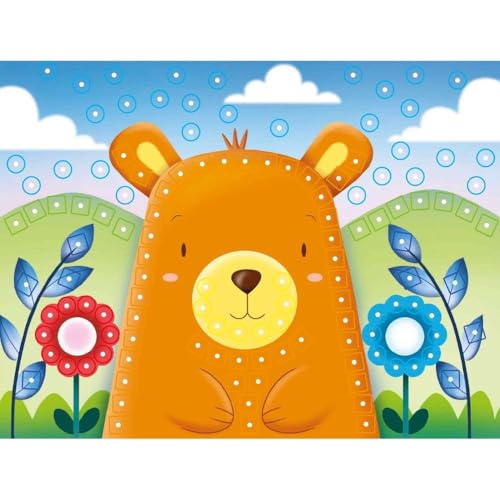 Quercetti Mosaic Pin Bosco, 300 Chiodini Colorati Per Bambini 5+, Giochi Montessori Crea Mosaici Con Illustrazioni, Regalo Bambina 5 Anni, Giochi Da Tavolo Bambini, Giochi Educativi 5 Anni - 5