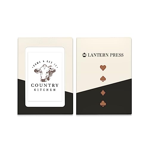 Baraja Lantern Press Country Kitchen Cow Poker 52 cartas miniatura 4