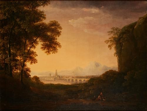 Lienzo Alexander Nasmyth Figure in un paesaggio boscoso italiano cuadro 60x90