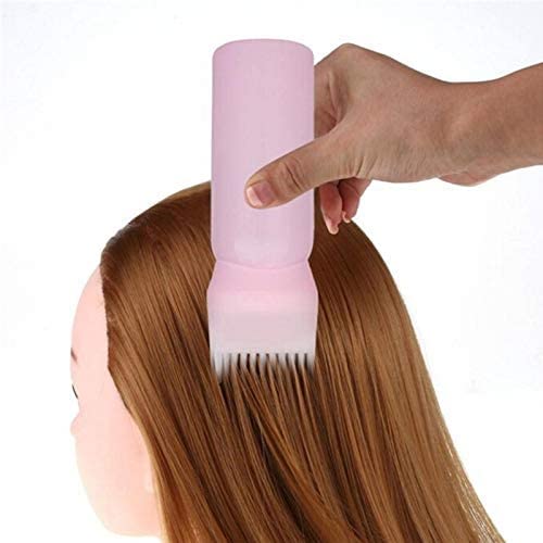 Botella de champú para teñir, peine de aceite, 120 ml, herramientas para el cabello, aplicador de tinte para el cabello, botellas de cepillo, herramienta de peinado, coloración del cabello, proceso