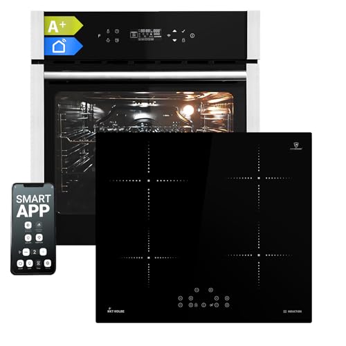 Conjunto: 60cm Horno electrico empotrable EB8313HC + 59cm Placa induccion IH85900RL | Función Pizza | Parrilla | Aire circulante | Aire caliente | Temporizador automático | SET8313HCIH859RL