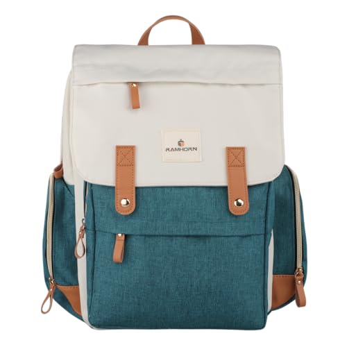 Ramhorn Diaper Bag Multifunction Travel Backpacks for Mom with Insulated Pockets and Laptop Compartment, green