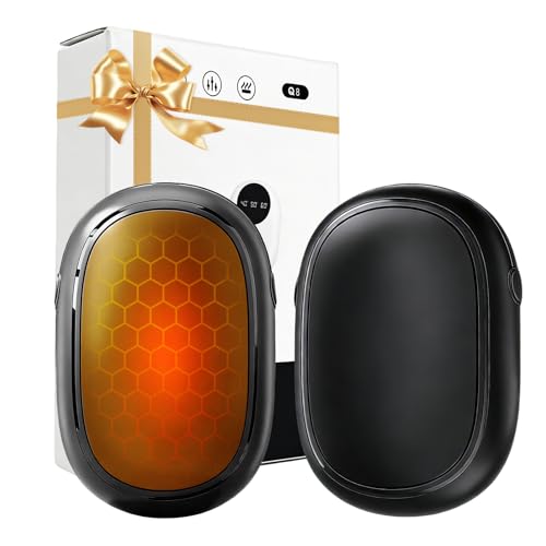 WYOSMALL Calentador de Manos Magnético Desmontable, 2-en-1, Calentador Eléctrico Recargable, 3 Niveles de Calor, Portátil para Camping, Golf, Caza, Regalo para Hombres y Mujeres