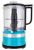 KitchenAid KFC3516CL 3.5 Cup Food Chopper, Crystal Blue (RENEWED) (CERTIFIED REFURBISHED)