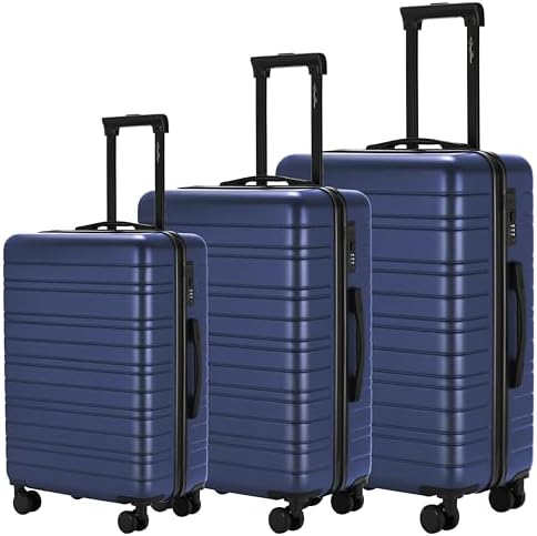 3-Piece Luggage Sets (20", 24", 28"), Premium Expandable Carry-on...