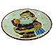 Anka Handcrafts - Christmas Home Decors – Santa with Gifts - Handmade & Handpainted Ceramic Plates with Unique Embossed Surface – w Navy Int. Velvet Case – Christmas for Homes 783