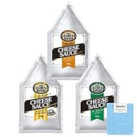 ハインツ チーズソース 3種アソート(レッドチェダー、クアトロフォルマッジョ、パルメザン) 不織布ふきんセット
