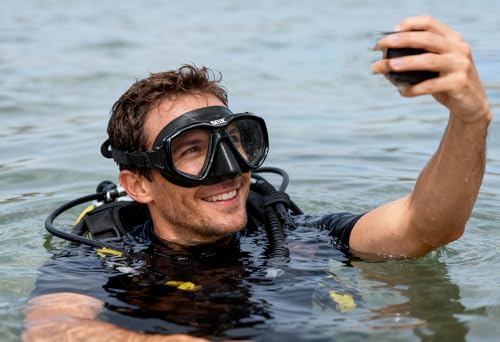 SEAC Clear – Podwójna maska nurkowa z soczewkami silikonowymi | Maska do nurkowania i snorkelingu, przeciwmgielna, o niskiej objętości