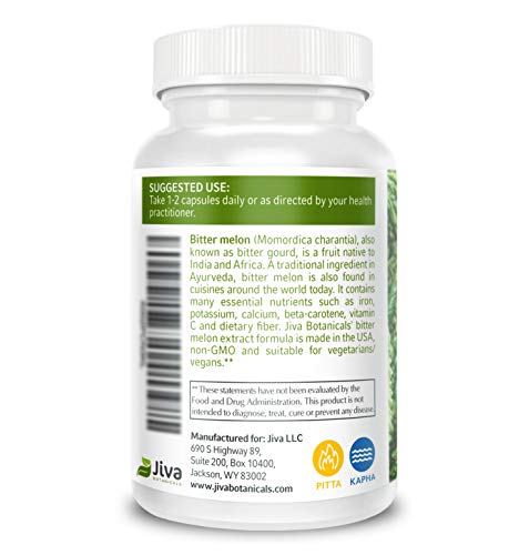 Bitter Melon Capsules High Potency Bitter Melon Extract Formula for Blood Sugar Support by Jiva Botanicals