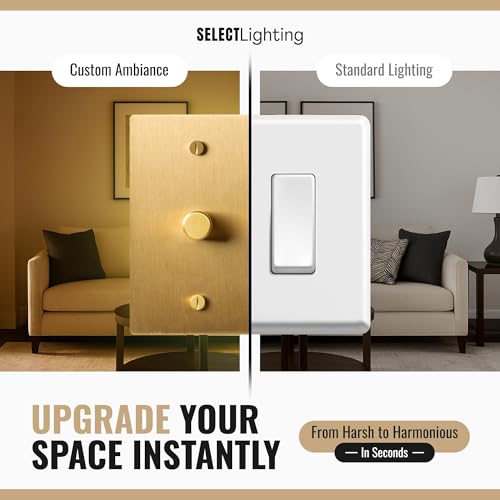 SELECT 2 Gang Solid Brass Rotary Dimmer Switch, 3-Way & 1-Way Compatible by SELECT LIGHTING - Image 3