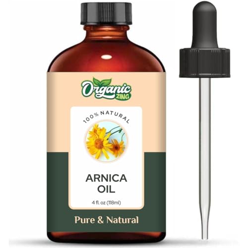 Image of Organic Zing Arnica (Arnica Montana) Oil | Pure & Natural Essential Oil for Skincare, Hair care & Massage - 118ml /3.99fl oz