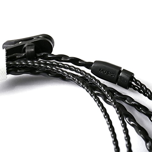 Zy Hifi Cable Ie8 Ie80 Four-Core Twisted Silver Plated Ofc Upgrade Cable Zy-064 Black #TOP1