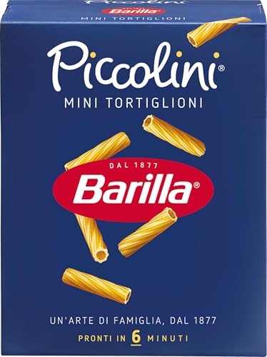 Barilla Pasta Mini Tortiglioni Piccolini, Pasta Corta di Semola di Grano Duro, 500 gr
