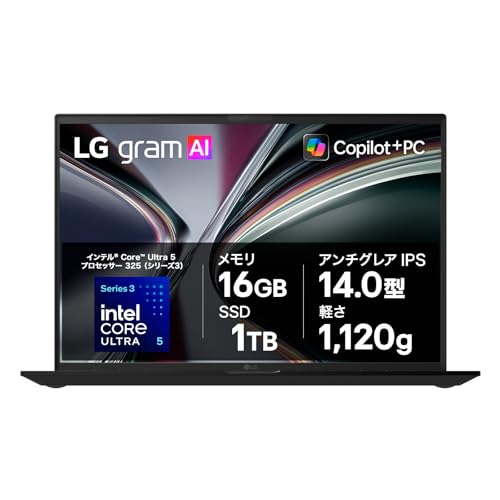 LG gram 14 ������ 16GB SSD 1TB �m�[�g�p�\�R�� �y�� �C���e��R Core Ultra? 5 325�i�V���[�Y3�j Windows 11 Pro Copilot+ PC 14�C���` 14Z90U-VP58J 2026�N���f��