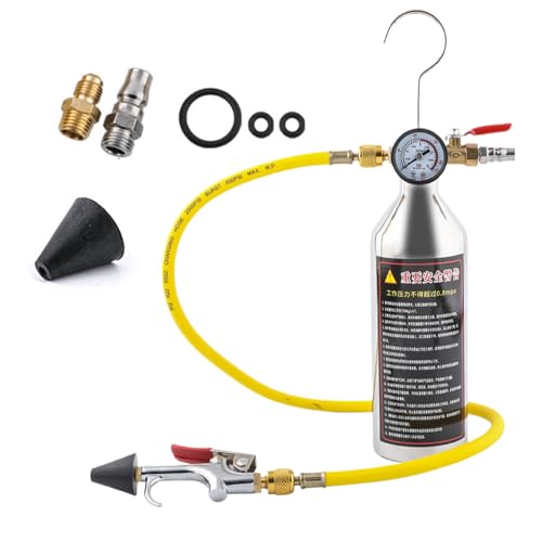 Kit de enjuague de aire acondicionado, kit de descarga de CA | Juego de limpiador de tuberías de aire acondicionado - Herramienta limpiadora de tuberías de CA de alto rendimiento con medidor y