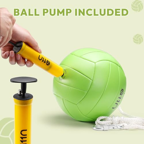 A11N SPORTS Portable Tetherball Set for Backyard, 10.5ft Adjustable Steel Pole with Spiral Ground Anchor, Soft PU Volleyball & Rope, Heavy Duty Outdoor Game for Family, Lawn, Camping & Party - Thumbnail 7