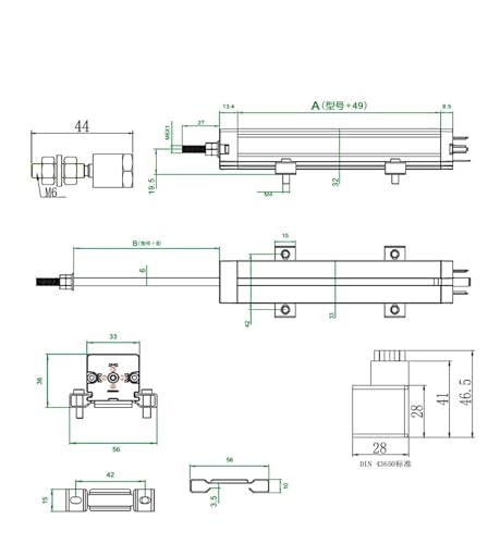 Capteur de déplacement KTC3-600mm pour machine d'injection plastique