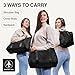 Gym Bag for Women, 3-in-1 Duffle with Laptop & Yoga Mat Space, Travel Bag with Shoe Compartment, Luggage Sleeve & Toiletries Pouch, Lightweight Weekender Carry On, Water Resistant