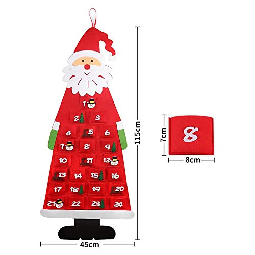 Amazon.co.jp: クリスマスアドベントカレンダー ウォールポケット