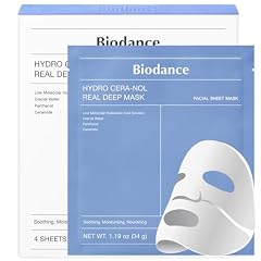 BIODANCE Hydro Cera-nol Real Deep Mask, Overnight Hydrogel, lenitiva, idratante, nutriente, 34 g x 4 pezzi