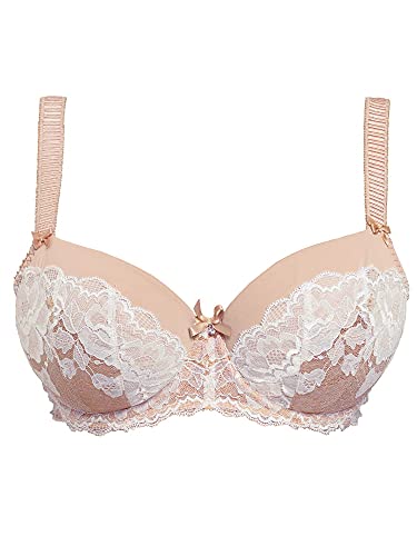 Fantasie Women's Marianna Underwire Foam Padded Half Cup Bra Bra, -Latte, 32F #TOP2
