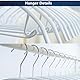 Cocomaya 42CM Weiß Keine Schulter Bumps No Mark Anti-Rutsch Gummi beschichtete Kontur Metall Mantel Kleiderbügel, Pullover Kleiderbügel, T-Shirt Kleiderbügel mit Hosenbügel 10 Stück