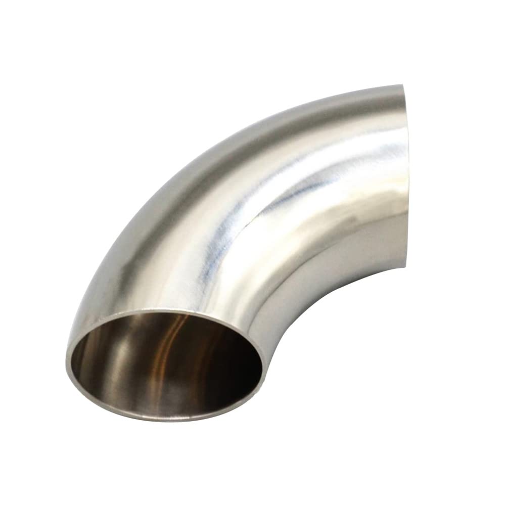 Tubo Di Scarico A Gomito 90° In Acciaio Inox Da 2,5 Pollici, Curva A Mandrino, Universale Per Auto, Migliora Flusso Aria E Prestazioni
