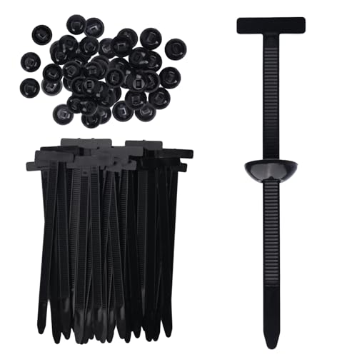 100 Pcs Nylon Universal Cable Tie Buckle for Car - Self-Locking and Easy Install Zipper Clips with Pin & Button Design - UV-Resistant Zip Tie for Quick and Effortless Car Daily Repair