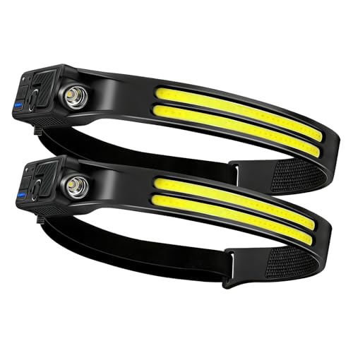 Lampe frontale LED super lumineuse étanche IP68 avec faisceau large de 230°
