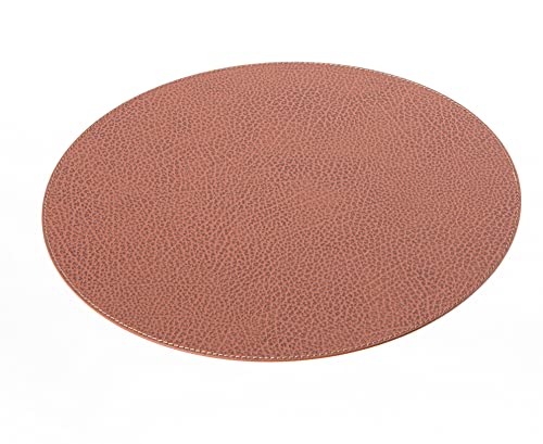 Nikalaz Set of 2 Placemats and 2 Coasters made of Recycled Leather, Table Mats 33 cm and Coasters 10 cm (Dirty Brown) - Image 4