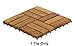 Bare Decor EZ Teak Flooring 12 Slat, Brown, 1 Sample Tile