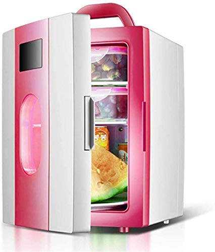 Mini Kühlschrank Elektrokühler und Wärmer, Mini Kleine Kühlschrank Getränkekühlschrank Tragbarer Griff Winziger Retro Kühlschrank für Auto, Drive