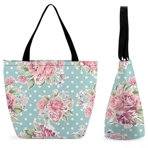 Sac à main pour femme pink rose grand cabas de shopping et voyage de 32cm