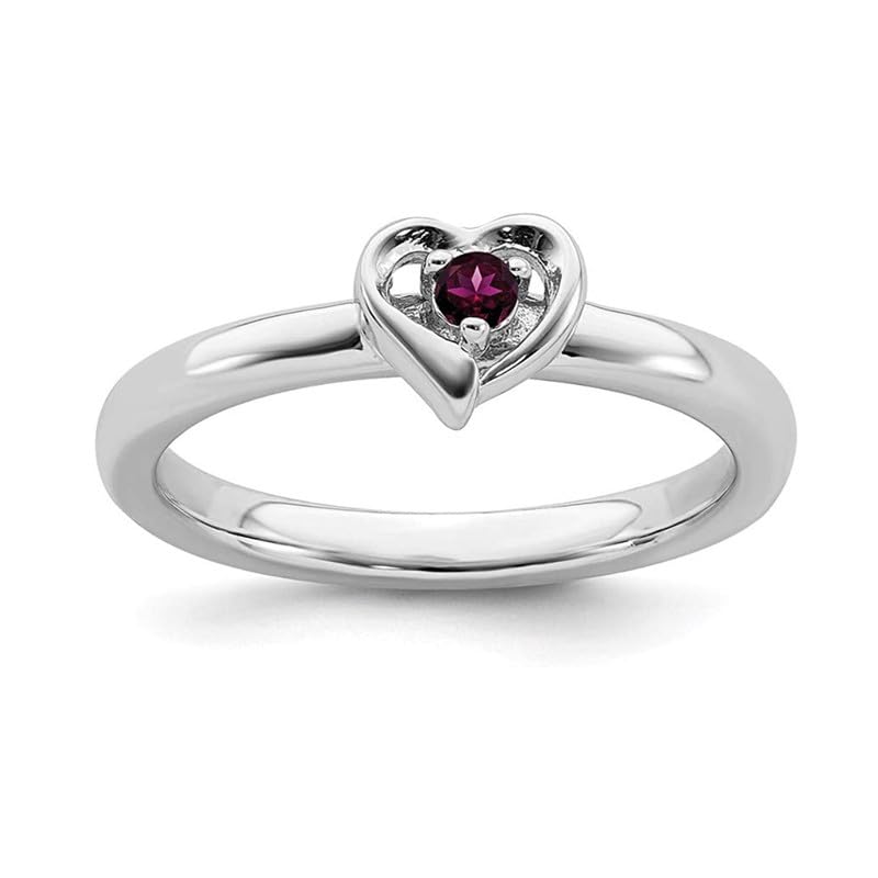 Bague grenat rouge 3mm et argent sterling 925, l'élégance à votre doigt