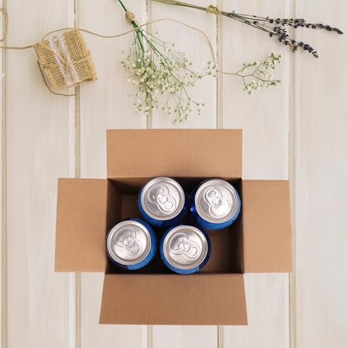 Image of 7x5x4 Shipping Boxes Set of 40, Brown Kraft Corrugated Cardboard Boxes Mailers for Small Bussiness Packaging