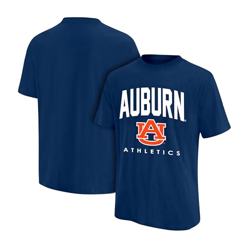 Ultra Game NCAA Official Men's Super Soft Game Time T-Shirt - Unisex, Auburn University, Team Color, Medium