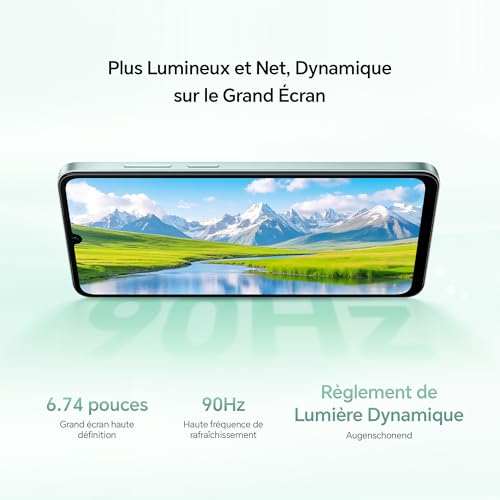 HONOR X5c Plus Smartphone Dual SIM NFC Android 15 4+ 6.74 Pouces 90 Hzécran Confort Téléphone 5260mAh Batterie Caméra 50 mégapixels MicroSD Extensible Ocean Cyan - vue 4